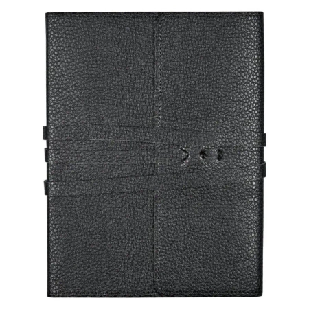 Notatnik wiązany ze sztucznej skóry czarny - Peter Pauper Press
