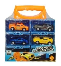 Pojazdy metalowe z napędem 6 szt. w walizce - SWEDE