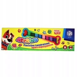 Plastelina kwadratowa 18 kolorów ASTRA