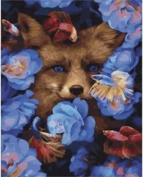 Malowanie po numerach - Lis w kwiatach 40x50cm - Twoje Hobby