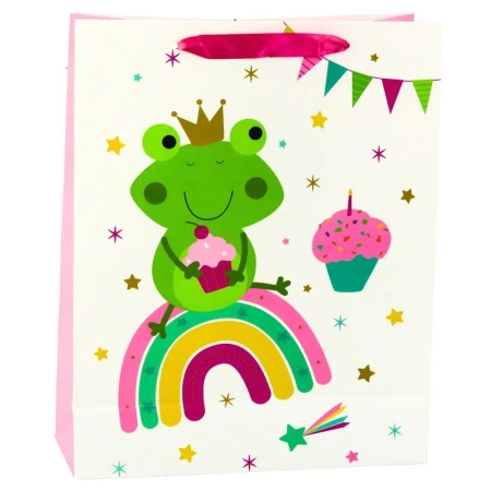 Torba prezentowa żaba 32x26x10cm - Leantoys