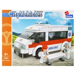 Klocki konstrukcyjne Alleblox City 255el 34x27x6 Ambul