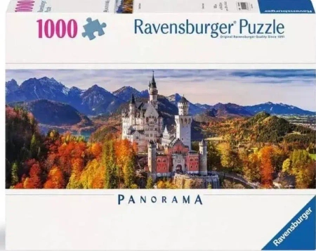 Puzzle 1000 panoramiczne Zamek Neuschwanstein - Ravensburger