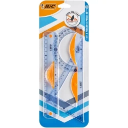 Zestaw Tracing Ruler mix 3szt linijka ekierka kąt. - BIC