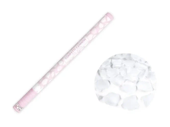 Tuba z płatkami róż białymi 80cm - PartyDeco