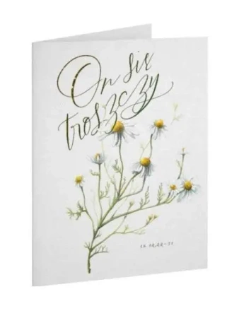 Kartka Dobro - ON - sie troszczy - rumianek - Szaron