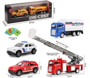 Auto metalowe z kartami 2szt MIX - Merkpol