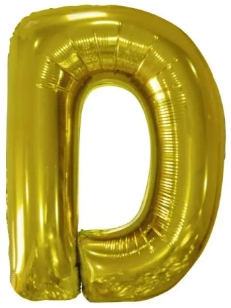 Balon foliowy litera D złota 62x86cm - Amscan