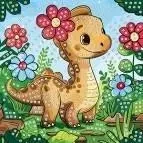 Mozaika piankowa dinozaur 25x25cm - Titanum