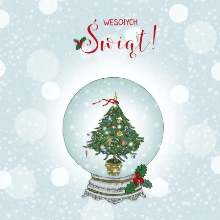 Karnet Swarovski kwadrat CL3512_PO Święta Kula - Clear Creations