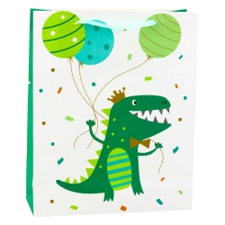 Torba prezentowa dinozaur 32x26x10cm - Leantoys