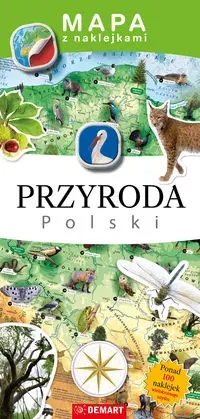 Mapa z naklejkami Przyroda Polski - praca zbiorowa
