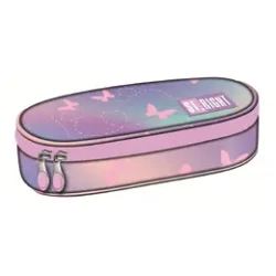 Piórnik saszetka z wewnętrzną klapką Pink Butterfl - ST-MAJEWSKI