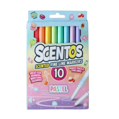 Flamastry pachnące pastelowe 10szt - Scentos