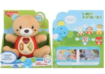 Miś pluszowy ze światłem i muzyką - Merkpol