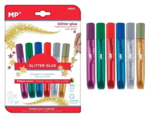 Klej z brokatem w płynie - 6 kolorów - MP Main Paper