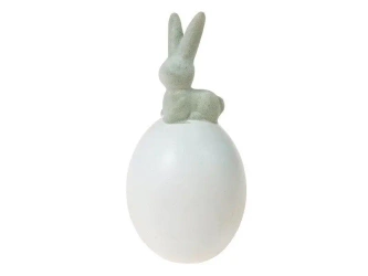 Figurka ceramiczna jajko z zającem MIX - ADAR