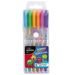 Długopisy żelowe zapachowe 6 kolorów KIDEA - DERFORM