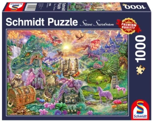 Puzzle 1000 PQ Zaczarowana kraina smoków 110003 - Schmidt Puzzle