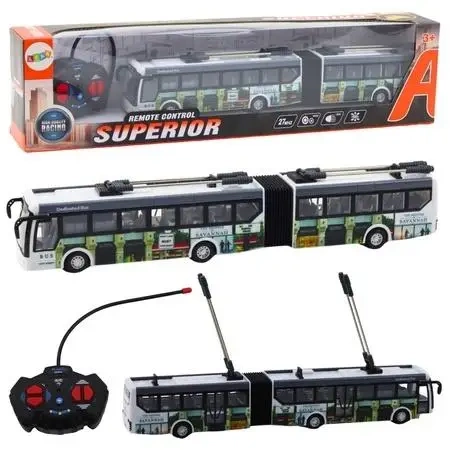 Trolejbus miejski RC ze światłem - Leantoys