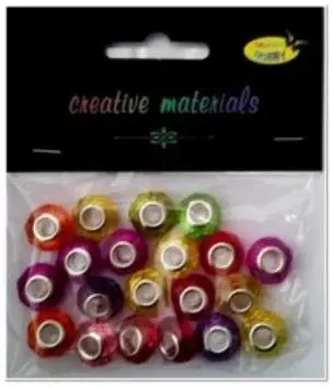 Koraliki akrylowe z rdzeniem 14x9mm - Galeria Hobby