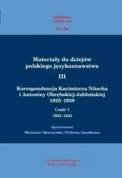 Materiały do dziejów pol. językoznawstwa 3 T.1-2 - praca zbiorowa