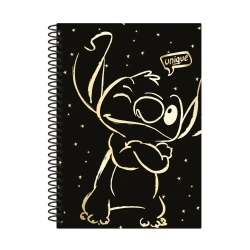 Kołobrulion B5 Disney Gold Stitch plastikowa spirala 100 kartek - PATIO