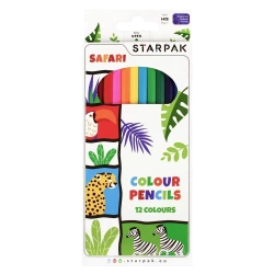 Kredki ołówkowe 12 kolorów Safari - STARPAK