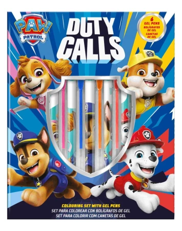 Długopis żelowy 6 szt z notatnikiem Paw Patrol PW19995 - Kids Euroswan