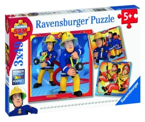 Puzzle 3x49 Strażak Sam na ratunek! - Ravensburger