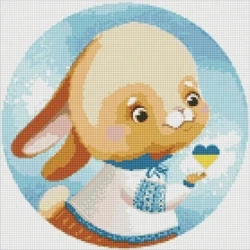 Diamentowa mozaika - Króliczek 40x40cm - Ideyka
