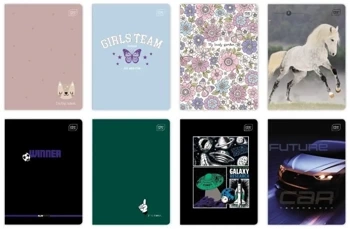 Zeszyt A5/16K kolorowa trzylinia UV MIX (20szt) - INTERDRUK