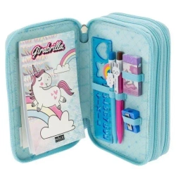 Piórnik z wyposażeniem błękitny - Nice Group