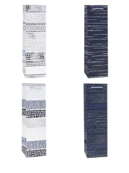 Torebka ozdobna na butelkę 11x38x11cm mix ROZETTE