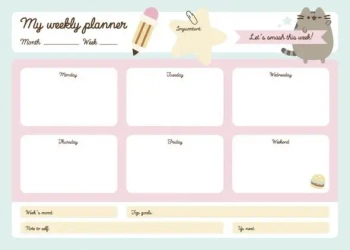 Planner A4 tygodniowy Pusheen BPSA40023 - GRUPOERIK