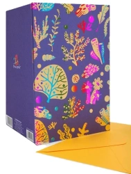 Karnet B6 JCT-19-11-14013 złocony Koralowce fiolet - Fresh