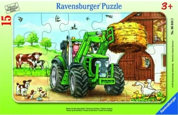 Puzzle 15 Traktor na polu - Ravensburger