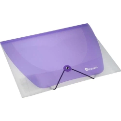 Teczka PP A4 z gumką transparentna fioletowa - Titanum