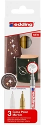 Marker olejowy błyszczący metaliczny 1-2mm 3szt - Edding
