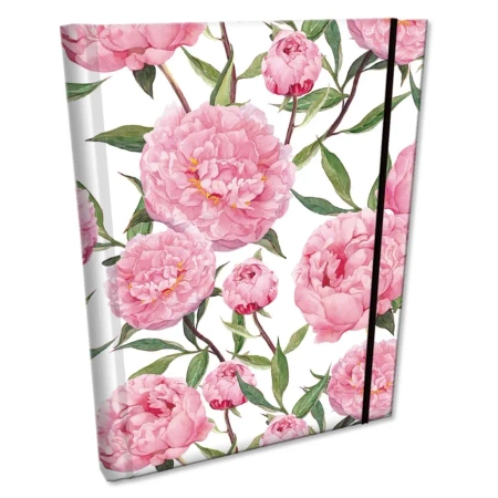Notes B6 kratka z gumką Soft Touch Peonie - EV-Corp