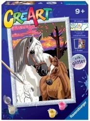CreArt dla dzieci: Konie i zachód słońca - Ravensburger