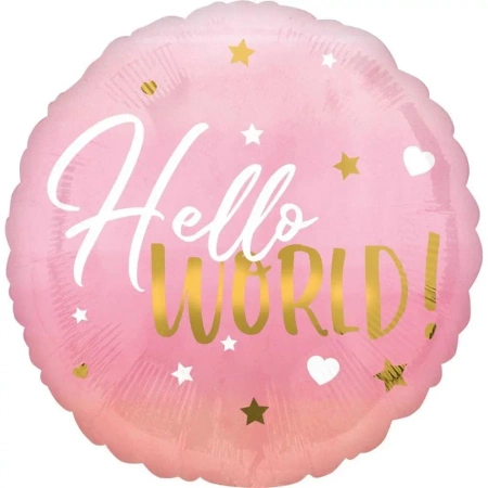 Balon foliowy Hello World - Amscan