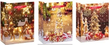 Torebka prezentowa L Boże Narodzenie szerokie dno - Ju-Piter