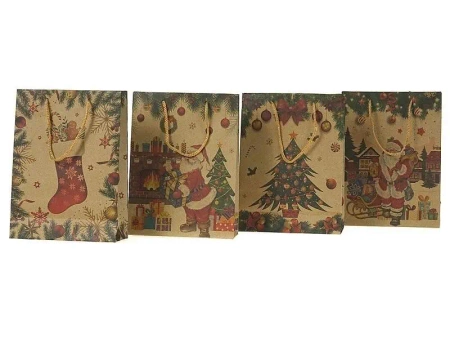 Torebka prezentowa z motywem świątecznym MIX - ADAR