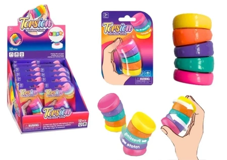 Kółka rotacyjne antystresowe tęczowe - Leantoys