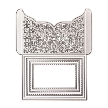 Wykrojnik - Składane zaproszenie 12,1cm x 14,4cm - Dalprint