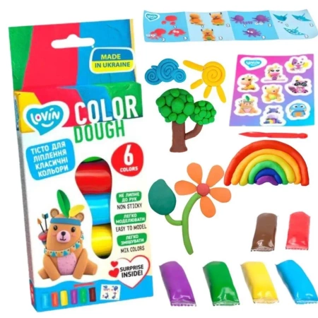 Zestaw modelarski z ciastem 6 kolorów - Okto