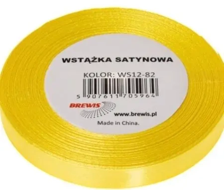 Wstążka satynowa kanarkowy 25mm x 32m - Brewis