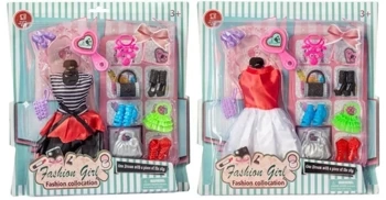 Sukienka dla lalek z akcesoriami mix - Askato