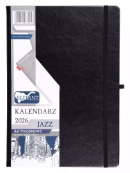 Kalendarz 2026 A4 tygodniowy Jazz czarny - praca zbiorowa